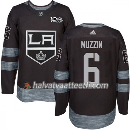 Miesten NHL Los Angeles Kings Pelipaita Jake Muzzin 6 1917-2017 100th Anniversary Adidas Musta Authentic